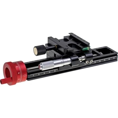 Aluminium Alloy Double Precision Stacked Photography Slide Micrometer Head Micro Trimming Guide Macro Focusing Rail Slider