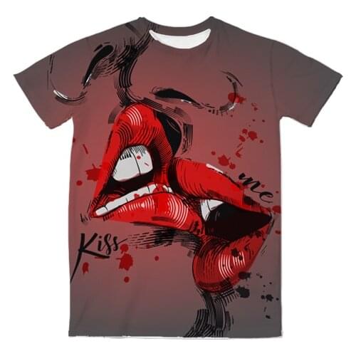 REAL American US SIZE Kiss Me sublimation Printing T-Shirt Plus size 3xl 4XL 5XL 6XL
