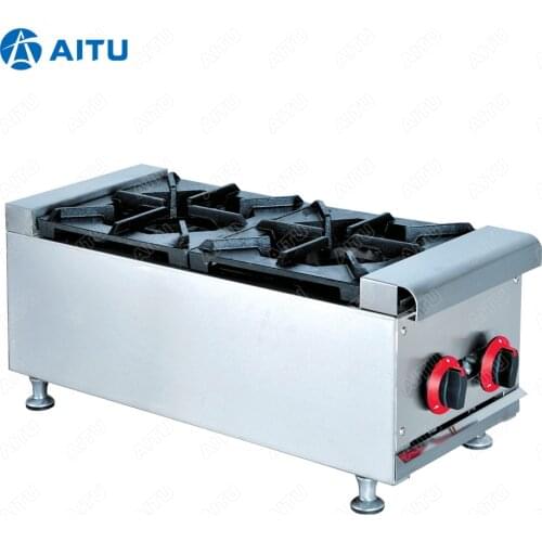 GH2 commercial 2-burner counter top gas range/stove/cooker for claypot rice and kitchen cooking equipment