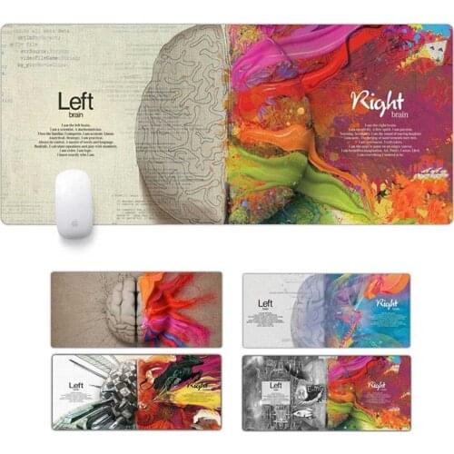 Large Size 30x80cm Gaming Mouse Pad Anti-slip Natural Rubber Left & Right Brain Mousepad Desk Mat For Desktop PC Computer Laptop