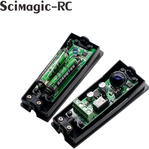 DC 12-24V Infrared Beam Sensor Detector Alarm Photocell Transmitter Battery Powered For Sliding Swing Gate Opener Barrier