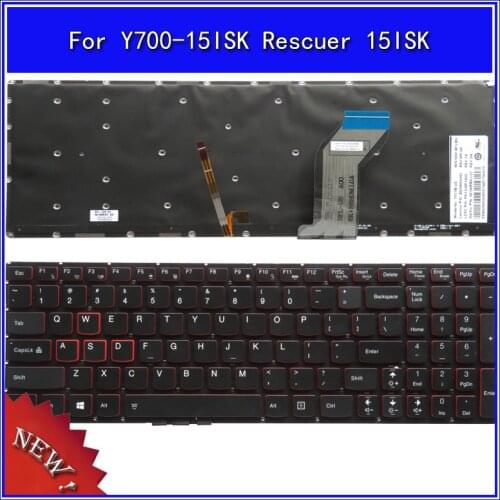 Laptop Keyboard for Lenovo Y700-15ISK Rescuer 15ISK Notebook Replace Keyboard