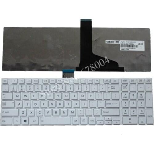 NEW US keyboard For toshiba SATELLITE L850 L850D P850 L855 L855D L870 L870D US White laptop keyboard NSK-TVBSU