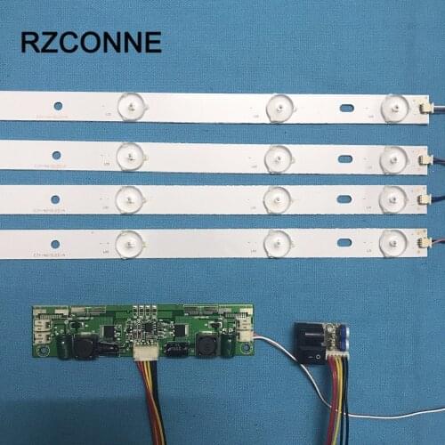 440mm LED Backlight Lamps kit Aluminum Board w/ Optical Lens Fliter for 46inch TV Monitor+driver board+DC 12V Mini Tester