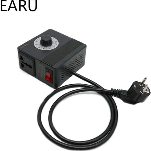 EU Plug AC 0-220V 4000W SCR Silicon Voltage Regulator Transformer Light Temperature Fan Motro Speed Controller Dimmer Thermostat