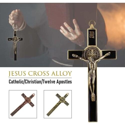 Cross Wall Crucifix Antique Church Relics Figurines Crucifix Jesus Christ On The Stand Home Chapel Decoration Wall For Car