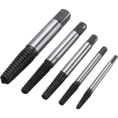 5pcs Steel Screw Extractor Set High Quality Stud Remover Tool Kit 3-18mm For Power Tools