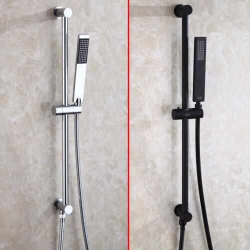 Bathroom Portable Hand Shower Faucet Set All Copper Lifting Bracket Rotation Stents Holder For Handheld Shower Head