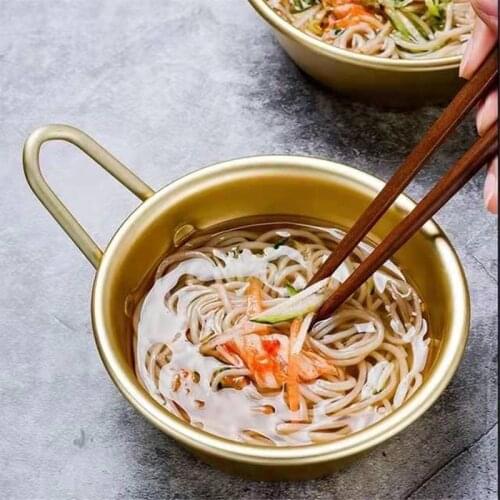 Stainless Steel Bowl with Handle for Outdoor Camping Supplies Hiking Backpacking Picnic Stainless Steel Bowl Tableware