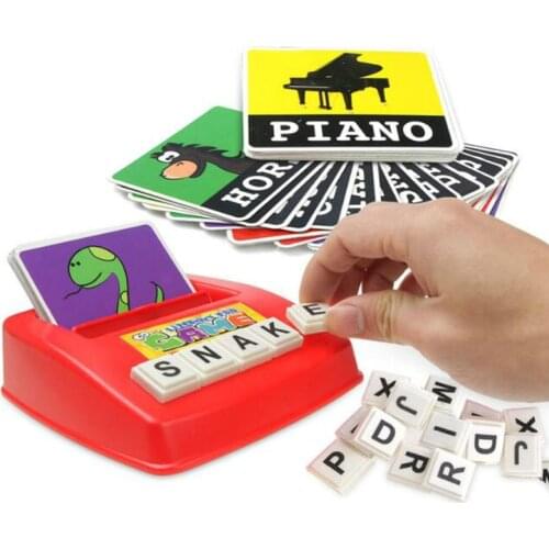 Baby Learning Toys English Alphabet Letters Spelling Cards Children Educational Literacy Toy Word Game Card for Kids Puzzle Game