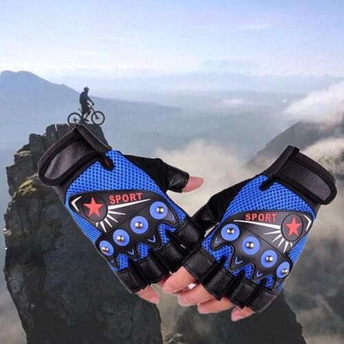 Cycling Mens Gloves Half Fingers Mountain Biking Summer Women Sports Thin Breathable Mesh Absorb Sweat Fitness Gloves
