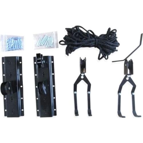 Kayak Hoist & Bike Ceiling Hoist Pulley System Garge Storage Hanger Rack for Canoes Paddleboards Boats Bicycles Ladders