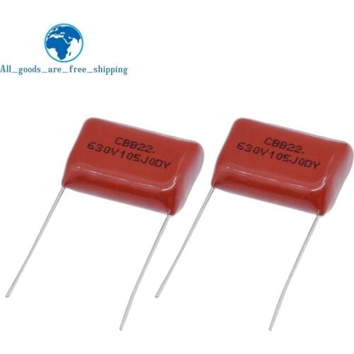 10PCS 630V105J 630V 1UF Pitch 20mm 105 1000NF CBB Polypropylene film capacitor
