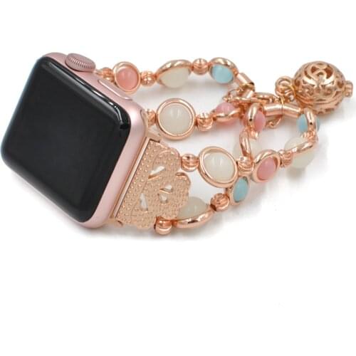 Luminous Stone Watch Strap for Apple Watch band 44mm 40mm 38mm 42mm Women Bracelet for iwatch series 1 2 3 4 5 6 SE Accessories