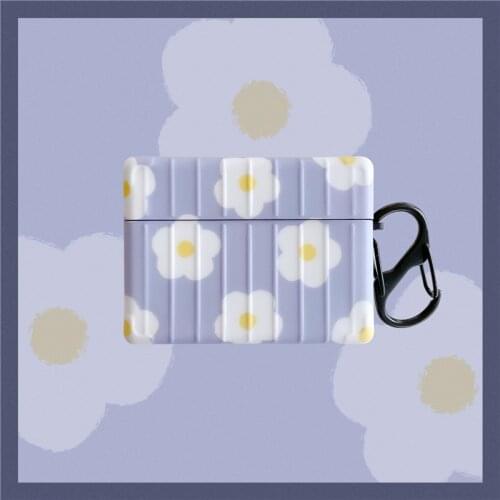 Cute purple flower trunk Bluetooth Wireless Silicone Case for Apple Airpods pro 2 Charging Headphone Case Keyring cover