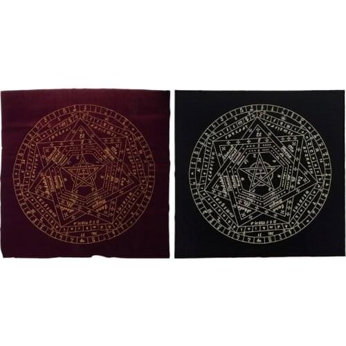 Tarots Card Tablecloth Sigils of Elohim Mysterious Divination Altar Velvet Cloth