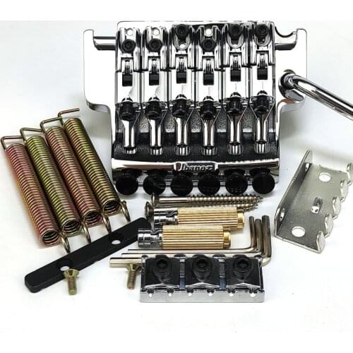 1 SET EDGE III Electric Guitar Locking Tremolo System Bridge String 43MM For IBZ Chrome Silver