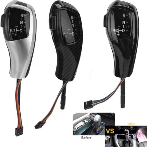 LED Electronic Car Gear Shift Knob Retrofit Parts for BMW Series E39 E38 E53 Universal Gear Shift Knob Plastic Car Accessories