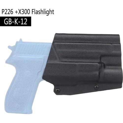 Tactical IWB Kydex Gun Holster for SIG P226 X300 Flashlight Pistol Holster Case with K Sheath Belt Waist Clip QLS 19 22 Hunting
