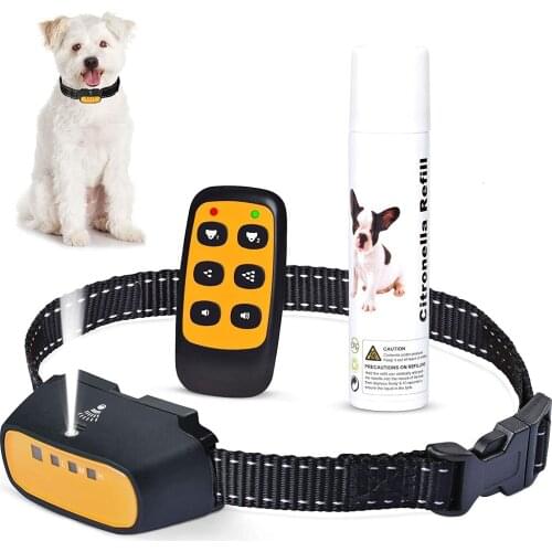 JANPET Citronella PET Training Collar Spray Dog Bark Collar Humane Safe No Shock Anti-Bark Collars Stop Barking Rechargeable