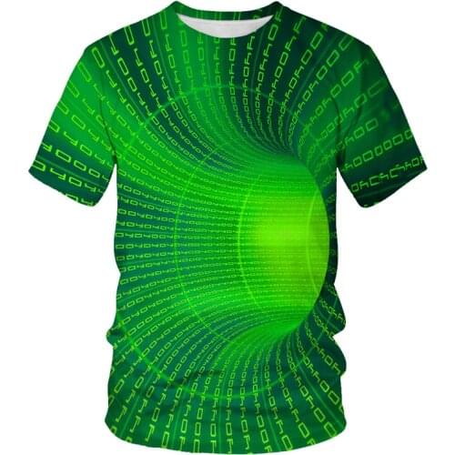 Highly-rated 3D summer mens t-shirt three-dimensional turbo printing casual t-shirt mens O-neck T-shirt for men