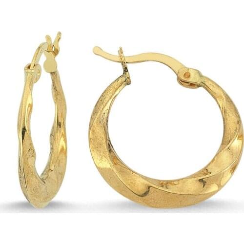Gold ring earrings 2.0 CM 14 gauge Handy Custom Craftsmanship Gift Gold Earrings Design On Special Occasions