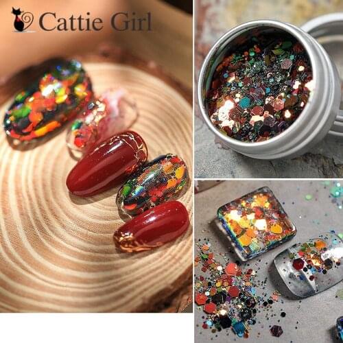 1 Box Super Bling Chameleon Nail Sequins Silver 3D Nail Decorations Nail Paillette Accessories Manicure Set Nails Design