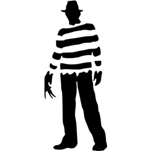 12*5CM Car Decoration Car Stickers Zombie Horror Rear Creative Block Scratches Car Stickers Black Silver