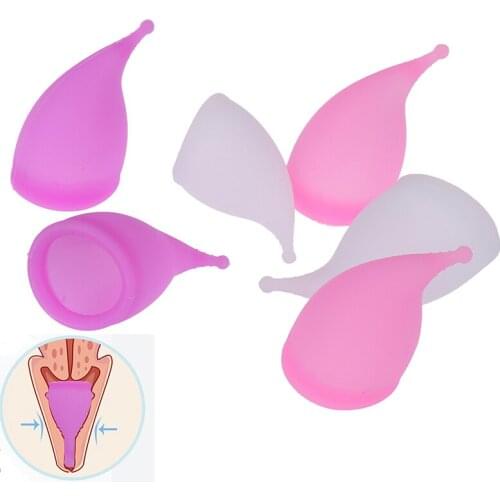 3PC Menstrual Cup of Medical Silicone Feminine Hygiene Lady Period Cup Women Cup Coletor Menstrual Copa Menstrual Silicona