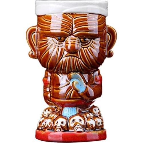 430Ml Hawaii Mugs Maori Chiefs Tiki Mug Cocktail Cup Beer Wine Beer Beverage Mug Ceramic Tiki Mugs Art Crafts