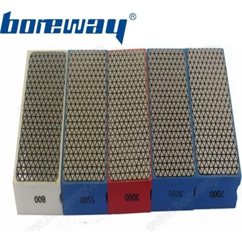 Supply 100*50mm Glass Ceramic Stone Resin Diamond Hand Polishing Pad 800#-7000# Free Shipping