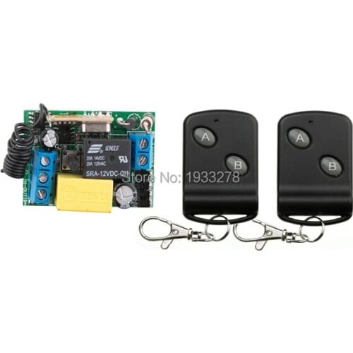 Wireless remote control switch RF AC 220 V 10 A 1 channel 2 Transmitter 1 Receiver Learning code Simple operation