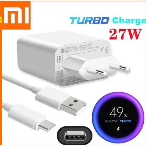 Xiaomi 27W Fast Charger QC 4.0 Turbo Charge Adapter Usb C for Mi 9 SE 9T 10 Note 10 pro A3 Redmi note 7 8 9 pro 9 s K20 k30 Pro