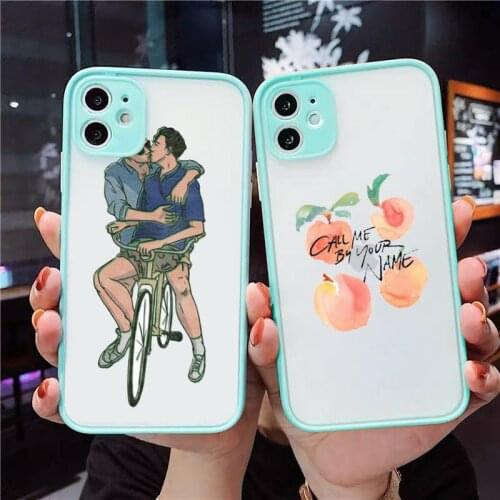 Call Me by Your Phone Name Phone Case For iPhone 12 11 Mini Pro XR XS Max 7 8 Plus X Matte transparent blue Back Cover