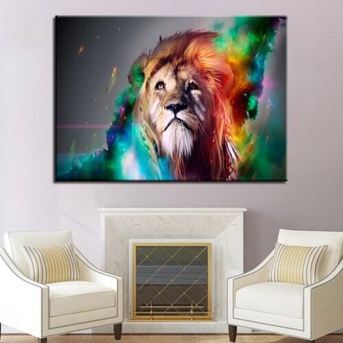 Home Decor Painting Abstract Modern Lion Wall Art Picture Printed Canvas For Living Room Office Hotel HD Print Painting Poster