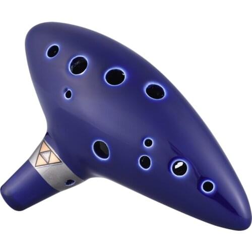 12 Hole Ocarina Ceramic Alto C Vessel Flute Wind Musical Instrument