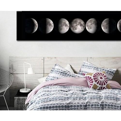 Moon Phase Nordic Canvas Posters and Prints Minimalist Luna Wall Art Abstract Painting Decoration Pictures Modern Home Decor