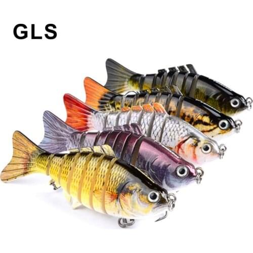 GLS brand 7-section multi-section fish Luya bionic bait explosion 3D eyes plastic hard bait 10cm / 15.5g fishing bait