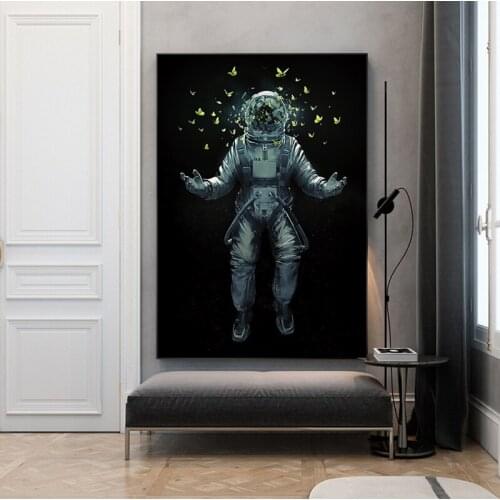 High Skills Artist Canvas Painting High Quality Astronaught Portrait Oil Painting on Canvas Fine Art Astronaut Figure Painting