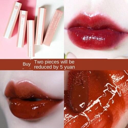 Hyntoor mirror glaze lip stain peach peach mirror light water light student models cheap lipstick film tint glitter lip gloss
