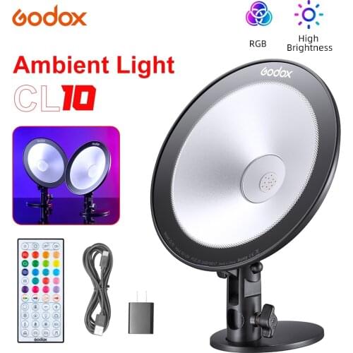 Godox CL10 Selfie Ring Light Dimmable Camera Lamp Photography Light LED Webcasting Ambient Light , For Makeup Video Live Studio