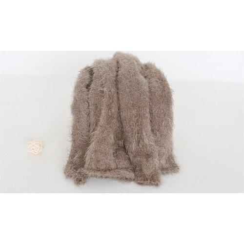 Brown 40*80 cm Newborn Jersey wrap Photography props Baby Stretch knit wrap Fabric layer