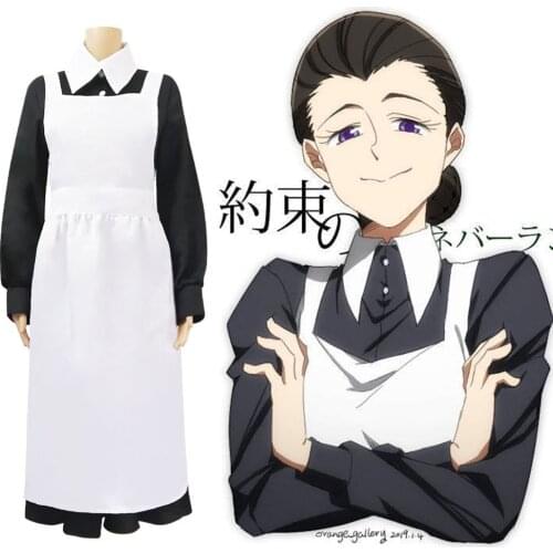 Yakusoku no Neverland Cosplay Costume The Promised Neverland Isabella Cosplay Women Maid Dress Anime Costume