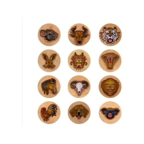 Leather tool brass Printing tool Image stamp Zodiac
