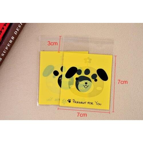 Hot!100PCS/Lot Lovely Pink Cookie&Candy Bag Self-Adhesive Plastic Bags For Biscuits Snack Baking Package Free Delivery