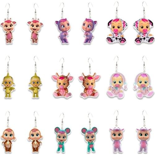 Cartoon Cute Elf Resin Dangle Drop Earrings for Women Gifts Children Ear Studs