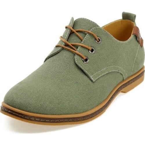 2019 New Big Size Men Shoes Casual Canvas Shoes Men Fashion Pointed Toe Lace Up Men Flat Shoes Zapatos Hombre SIZE 45,46,47,48