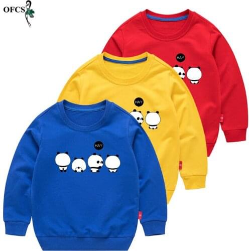 New Full Children Hoodie Sweatshirt Male Knit Jumper Kids Sweatshirts Cotton Tops Long Sleeve Cartoon T-shirt Boys Girls Clothes