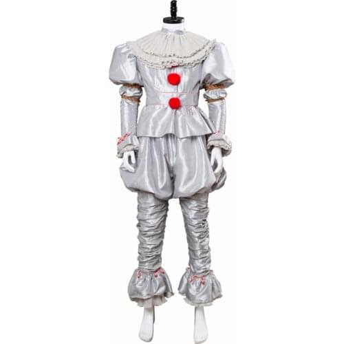 New Stephen King It Cosplay Pennywise Costume Clown Costume Carnival Halloween Party Costume for Men Women Custom