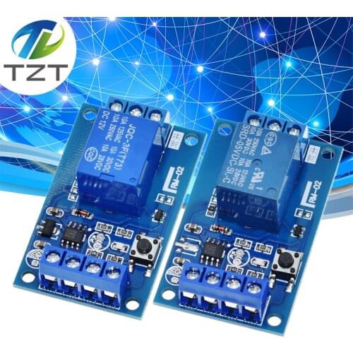 5V 12V Single Bond Button Bistable Relay Module Modified Car Start and Stop Self-Locking Switch One Key For Arduino